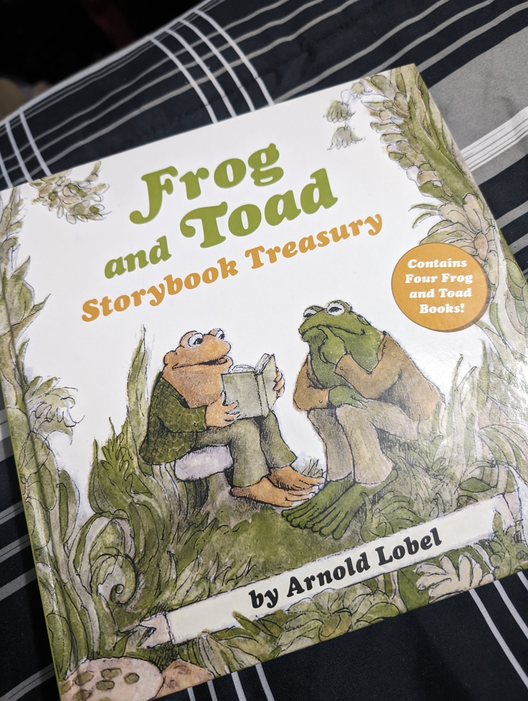 Photo of the book, Frog and Toad Storybook Treasury by Arnold Lobel. Hardback volume combines five separate titles.