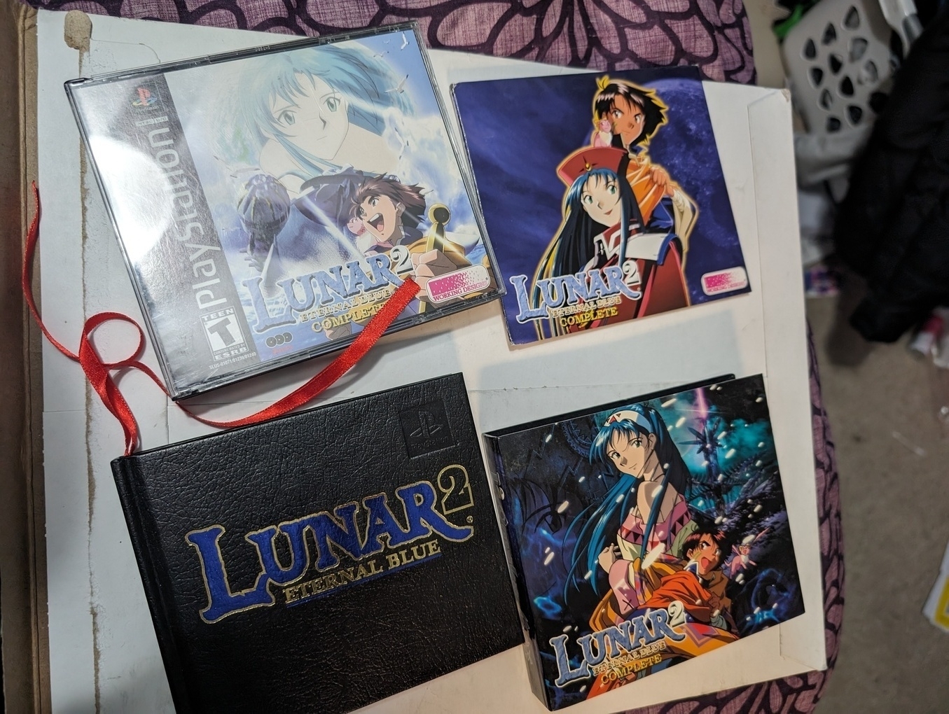 Photo of the PlayStation game Lunar 2 Eternal Blue Complete. The box is currently missing.