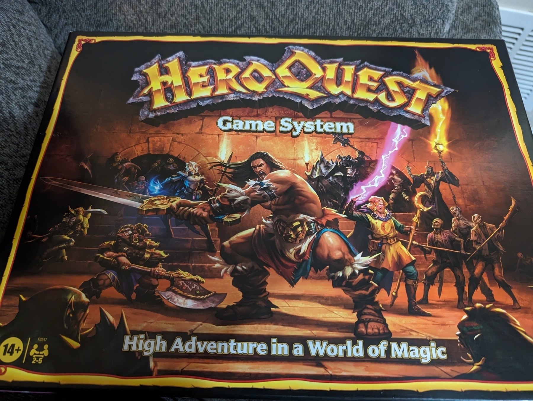 Picture of HeroQuest Game System, High Adventure In A World Of Magic. This is the Avalon Hill rerelease.